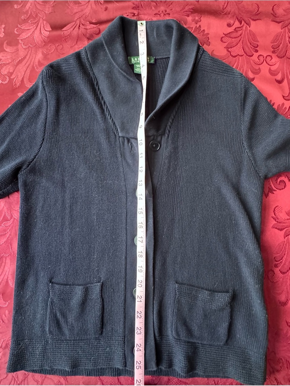 Ralph Lauren Navy Knit Short Sleeve Cardigan - Picture 4 of 5